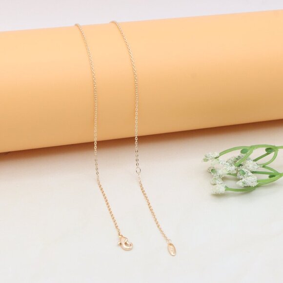 Elegant Rose Gold Necklace with Clear Crystal & Bow Charm, XPNL0413 - Picture 12 of 12